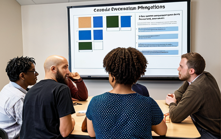**A diverse group of citizens actively participating in a policy analysis discussion, using data visualizations and brainstorming for policy improvement, emphasizing collaborative problem-solving for a better future.**