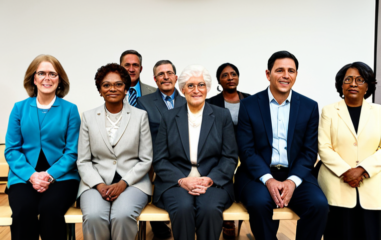 **
"A diverse group of people participating in a town hall meeting, discussing community issues and policy, fully clothed, professional attire, safe for work, appropriate content, perfect anatomy, correct proportions, natural pose, well-lit, family-friendly, modest."
**