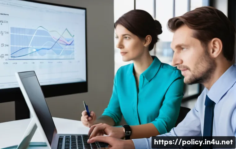 정책분석사 채용 공고의 숨은 포인트 - **Prompt 1: Data-Driven Insights and Visualization**
"A group of diverse, professional data anal...