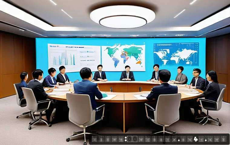정책분석사와 정책 목표 설정 사례 연구 - A detailed illustration of a diverse group of stakeholders in a policy discussion setting, including...