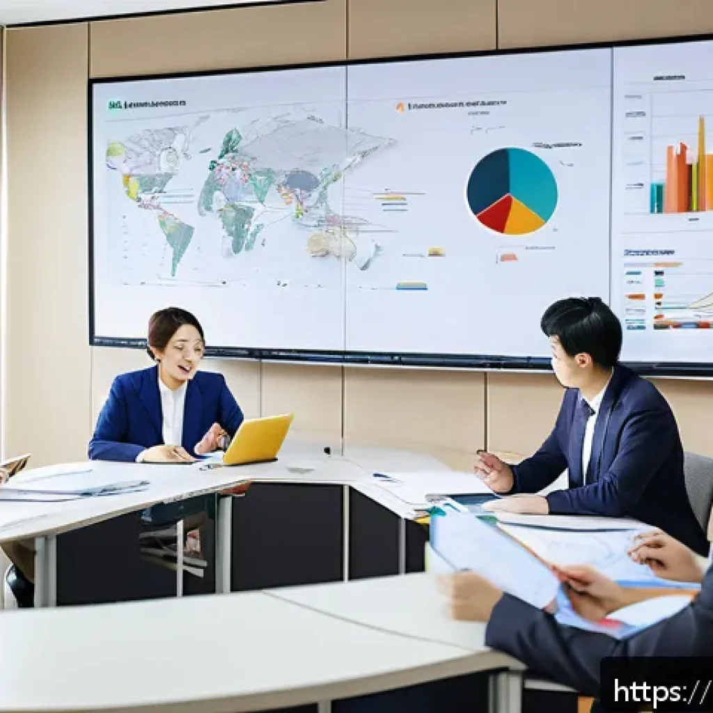 정책분석사와 기획안 작성법 - A professional business meeting scene showing a diverse group of people collaborating around a large...