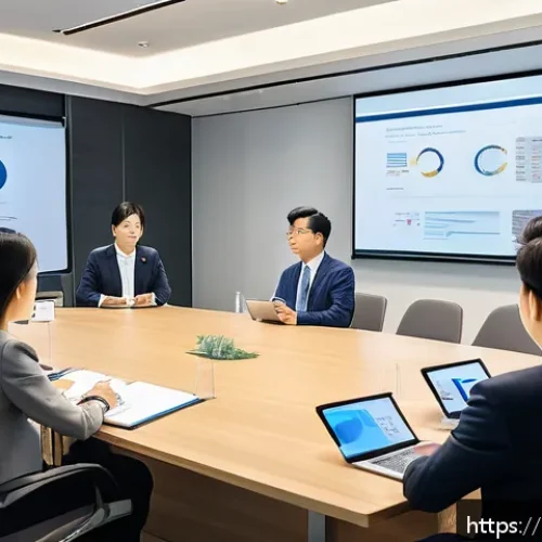 정책분석사와 효과적인 회의 운영법 - A professional policy analyst leading a strategic meeting in a modern conference room, diverse group...