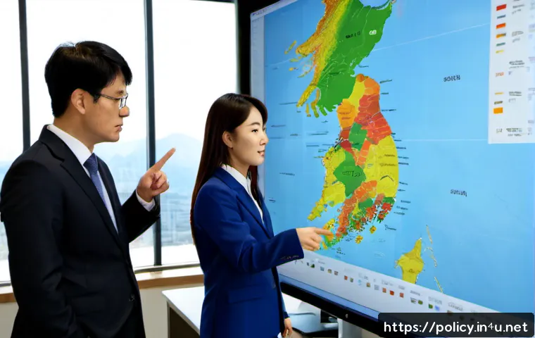 Home 17 정책분석사와 성공적인 정부 정책 사례 - Photorealistic government policy analyst in a bright modern public-sector office, diverse team of pr...